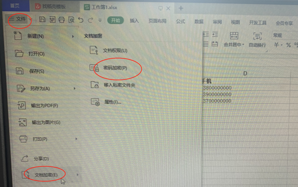 WPS怎么增加或者修改Excel的密码 WPS怎么增加或者修改Excel的密码
